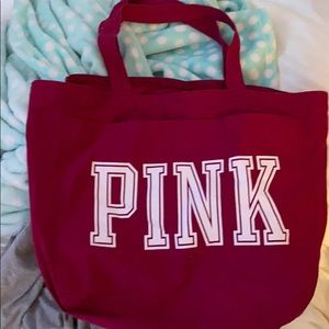 Pink VS bag, maroon pinkish color